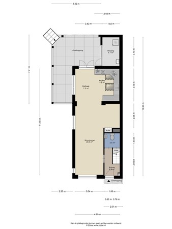 Floorplan - Voorwillenseweg 117, 2806 ZE Gouda